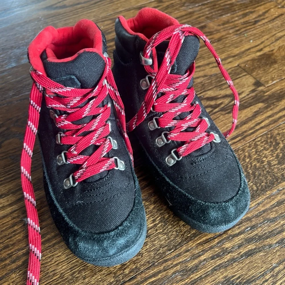 Polo by Ralph Lauren Kids Black and Red Hiking Boots
